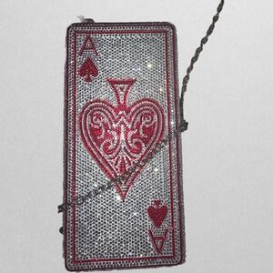 Ace of Hearts Rhinestone Clutch